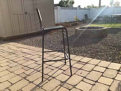 bar stools (steel/plastic, black, with backrest) - 30 seat height