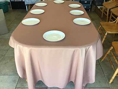 rectangle tablecloths (latte rose) - 60 x 120