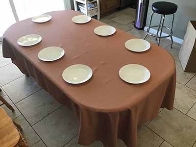 rectangle tablecloths (latte rose) - 60 x 120