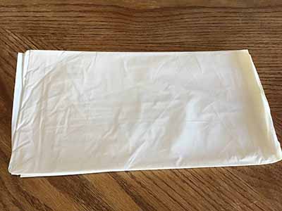 round tablecloth (white, disposable, plastic) - 84