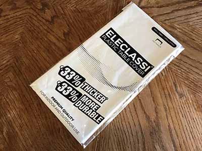 rectangle tablecloth (white, plastic, disposable) - 54 x 108