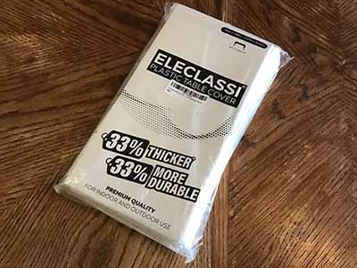 rectangle tablecloth (white, plastic, disposable) - 54 x 108