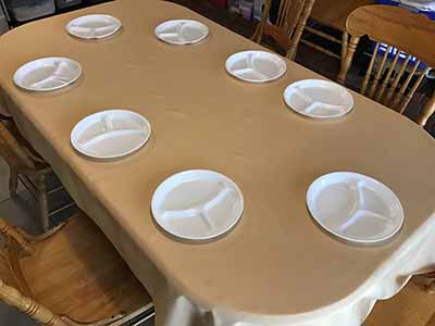 rectangle tablecloths (peach) - 60 x 102