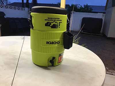 hand wash station / 5-gallon water jug