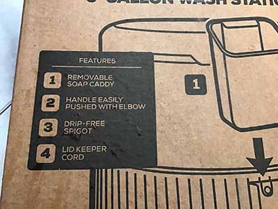 hand wash station / 5-gallon water jug