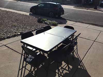 folding chairs (steel, black)