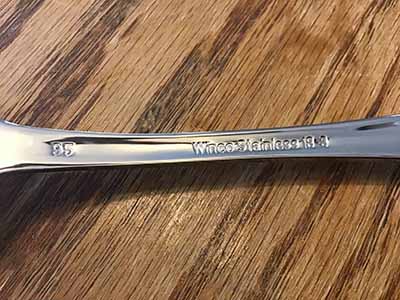 dinner forks (stainless steel, Winco 0034-05 Stanford Extra Heavy 18/8)