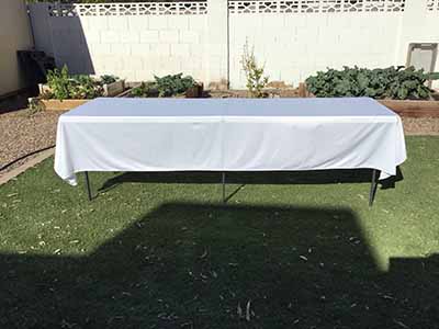 rectangle tablecloths (wrinkle-free scuba, white) - 55 x 120