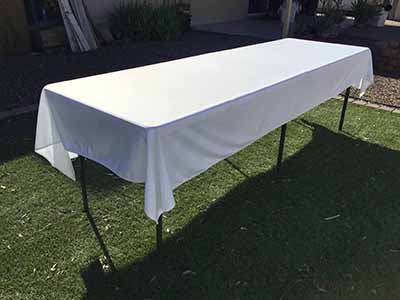 rectangle tablecloths (wrinkle-free scuba, white) - 55 x 120