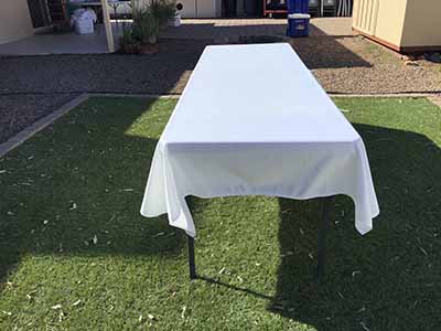 rectangle tablecloths (wrinkle-free scuba, white) - 55 x 120