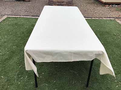 rectangle tablecloths (cream, cotton and linen blend) - 60 x 84
