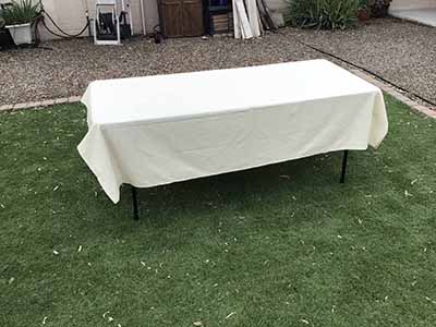 rectangle tablecloths (cream, cotton and linen blend) - 60 x 84