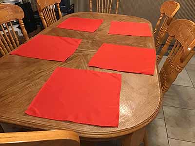 cloth dinner napkins (red) - 17 x 17