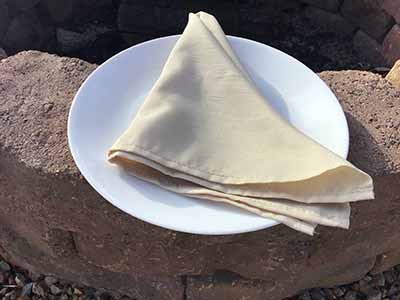 cloth dinner napkins (beige) - 17 x 17