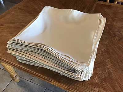 cloth dinner napkins (beige) - 17 x 17