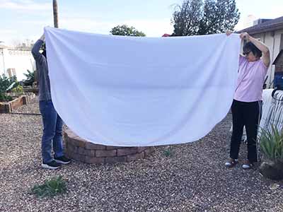 rectangle tablecloths (white) - 90 x 156 (rounded corner)