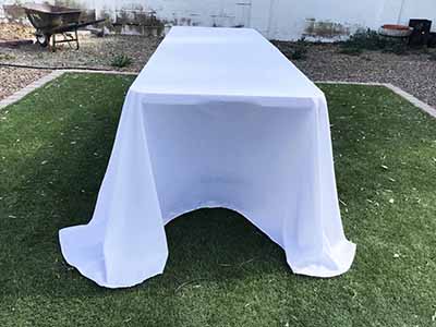 rectangle tablecloths (white) - 90 x 156 (rounded corner)