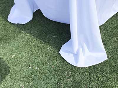 rectangle tablecloths (white) - 90 x 156 (rounded corner)