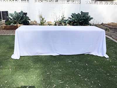 rectangle tablecloths (white) - 90 x 156 (rounded corner)