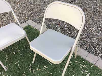 folding chairs (steel, tan)