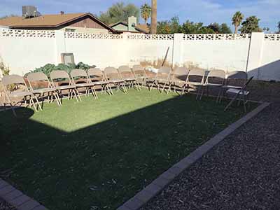 folding chairs (steel, tan)