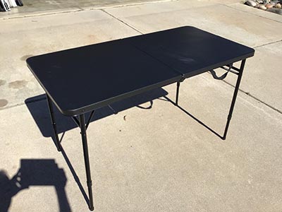 4 foot rectangle tables (adjustable heights)