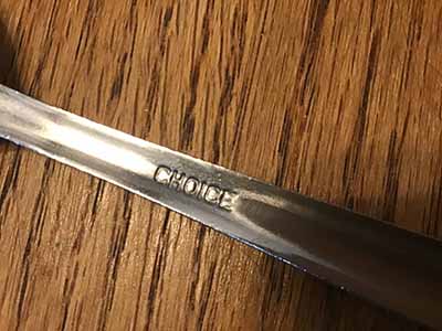 dessert spoons (stainless steel, Choice Dominion 6 7/8, 18/0)