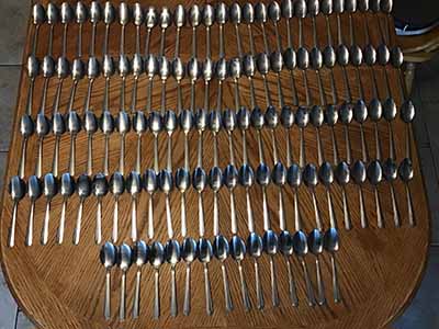dessert spoons (stainless steel, Choice Dominion 6 7/8, 18/0)