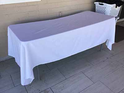 rectangle tablecloths (white, cotton and polyester) - 53 x 114