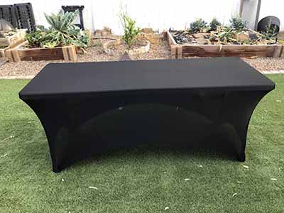 stretch spandex rectangle tablecloths (black) - for 6-ft. table