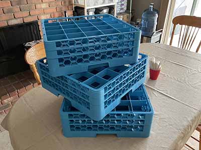 glass racks (25-compartment) - 7 high