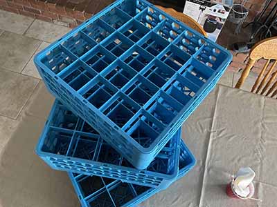 glass racks (25-compartment) - 7 high