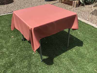 square tablecloths (terracotta/rust) - 54