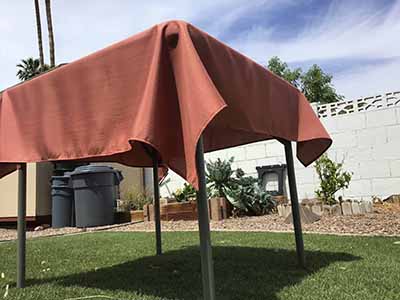 square tablecloths (terracotta/rust) - 54