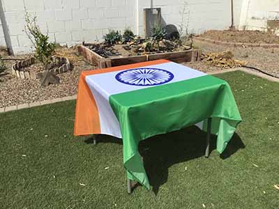 rectangle tablecloths (flag of India) - 56 x 76