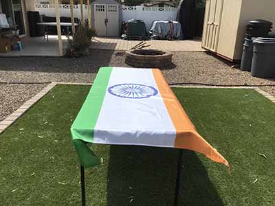 rectangle tablecloths (flag of India) - 56 x 76