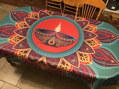 rectangle tablecloths / backdrop (Diwali Festival of Lights) - 60 x 84