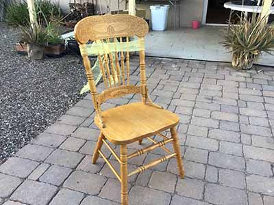 chair sash (organza, yellow) - 6 x 102