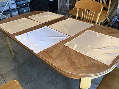 cloth dinner napkins (peach, satin) - 20 x 20
