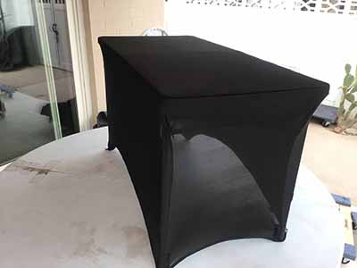 stretch spandex rectangle tablecloths (black) - for 4-ft. table