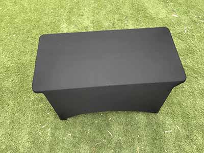 stretch spandex rectangle tablecloths (black) - for 4-ft. table