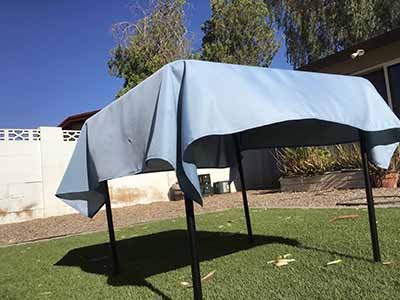 square tablecloths (dusty blue) - 54