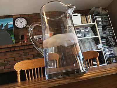glass water pitcher - 90 oz.