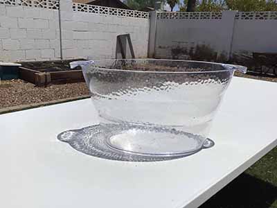 oval party tub / drink and ice bucket (transparent)