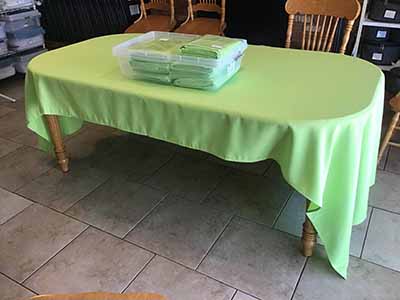 rectangle tablecloths (lime green) - 60 x 126