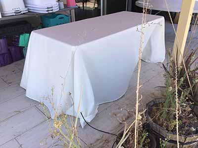 rectangle tablecloths (ivory) - 90 x 132