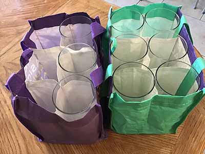 cylindical glass vase - 9 x 3.25