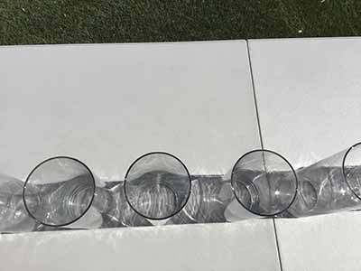 cylindical glass vase - 9 x 3.25