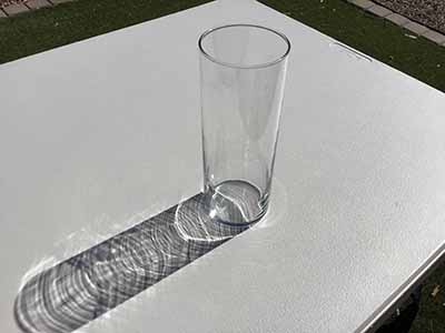 cylindical glass vase - 9 x 3.25