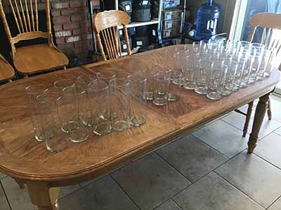 cylindical glass vase - 6 x 3.25